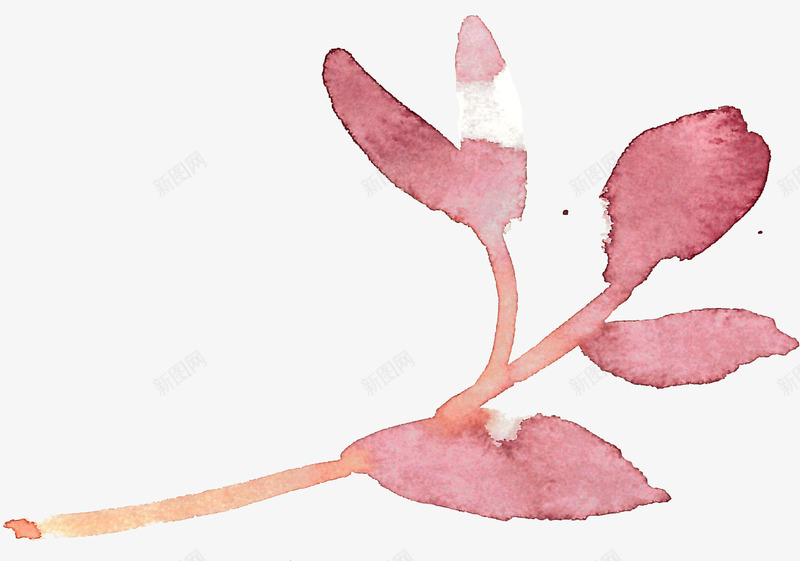 粉色水粉叶子png免抠素材_88icon https://88icon.com 婚礼卡片设计 水彩花卉 水粉梦幻花朵 浪漫水彩花束