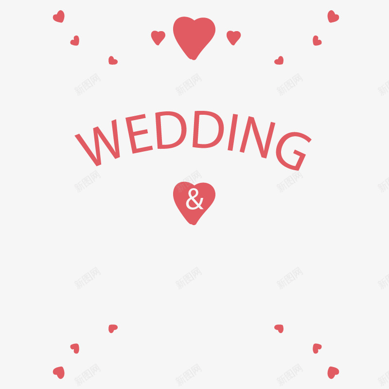 结婚边框矢量图ai免抠素材_88icon https://88icon.com 卡通 心形 粉色 邀请卡 矢量图