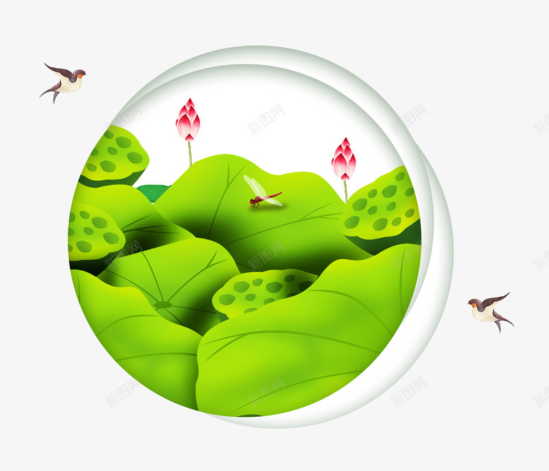 水墨荷花荷叶手绘插画psd免抠素材_88icon https://88icon.com 处暑 手绘 插画 水墨 水墨荷花荷叶手绘插画 清新 荷叶 荷花