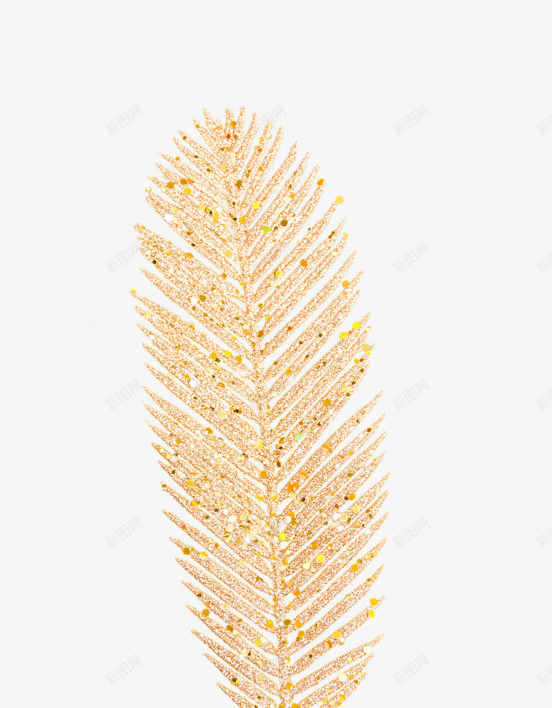 装饰品金色羽毛png免抠素材_88icon https://88icon.com 圣诞 羽毛 节日 装饰品 装饰物