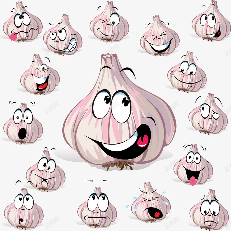可爱表情卡通蔬菜矢量图ai免抠素材_88icon https://88icon.com 卡通蔬菜 可爱表情 可爱表情卡通蔬菜矢量素材 矢量图