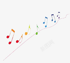 音符图案png免抠素材_88icon https://88icon.com 图案 彩色 简约 音符