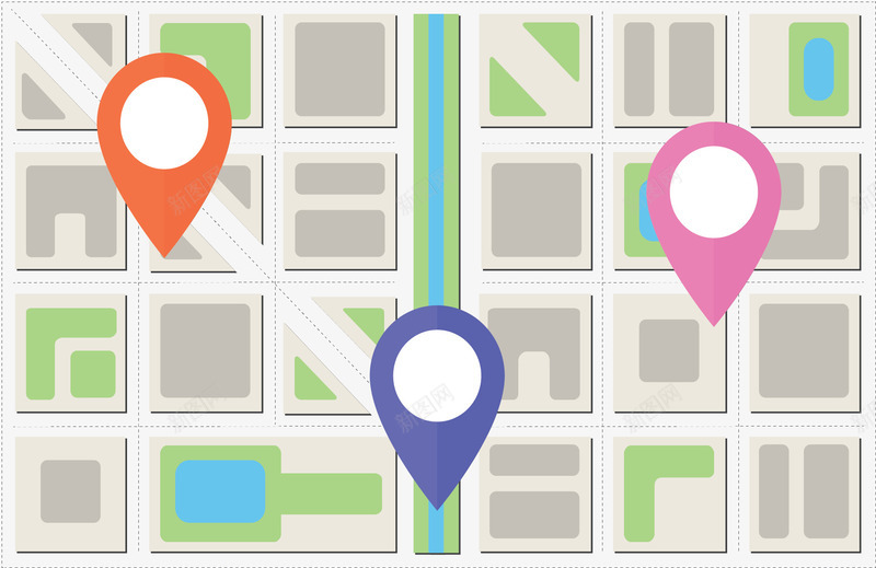 彩色定位符电子地图矢量图ai免抠素材_88icon https://88icon.com 地图 导航 彩色定位符 手机地图 电子地图 矢量png 矢量图