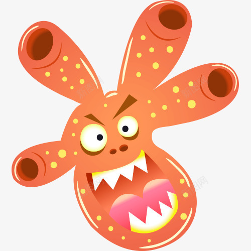 变形可爱病毒细胞png免抠素材_88icon https://88icon.com 病毒 癌症 癌细胞 细菌图