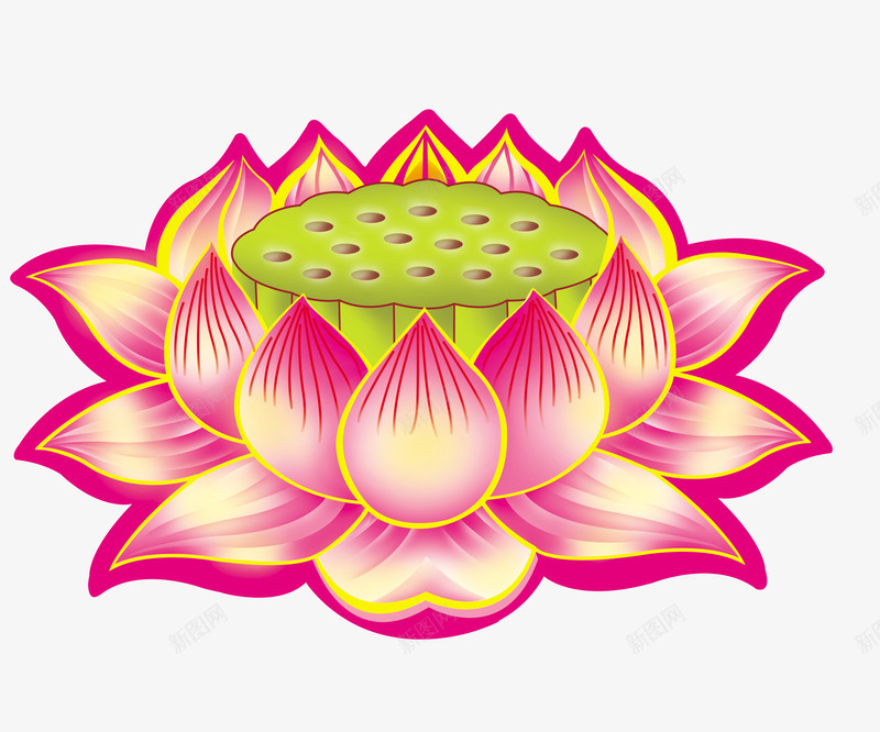 手绘莲花psd免抠素材_88icon https://88icon.com 中国风 手绘 手绘藕 水彩画 荷花 莲花 莲蓬 莲藕