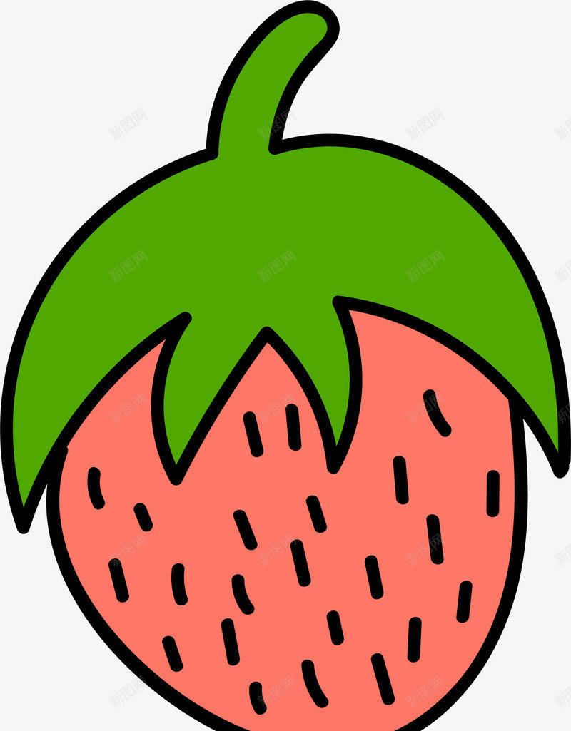 红色卡通草莓png免抠素材_88icon https://88icon.com 卡通水果 可爱草莓 手绘水果 简约果实 红色草莓 装饰图案