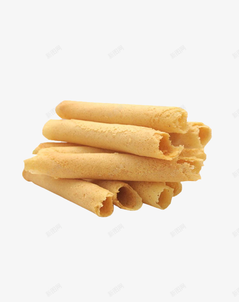 鸡蛋卷png免抠素材_88icon https://88icon.com 小吃 蛋筒 金黄色 零食