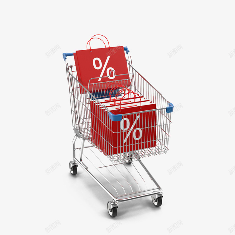 购物手推车及购物袋销售png免抠素材_88icon https://88icon.com 手推车 打折 购物 购物袋