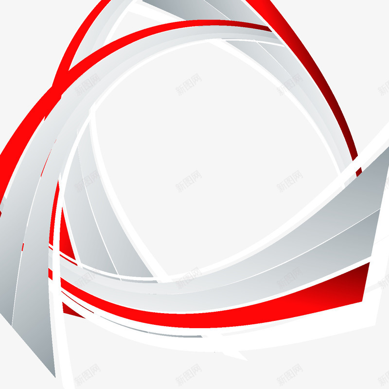 红银色环形线条矢量图eps免抠素材_88icon https://88icon.com 中国红 环状 环绕线条 矢量素材 粗线条 线条 矢量图