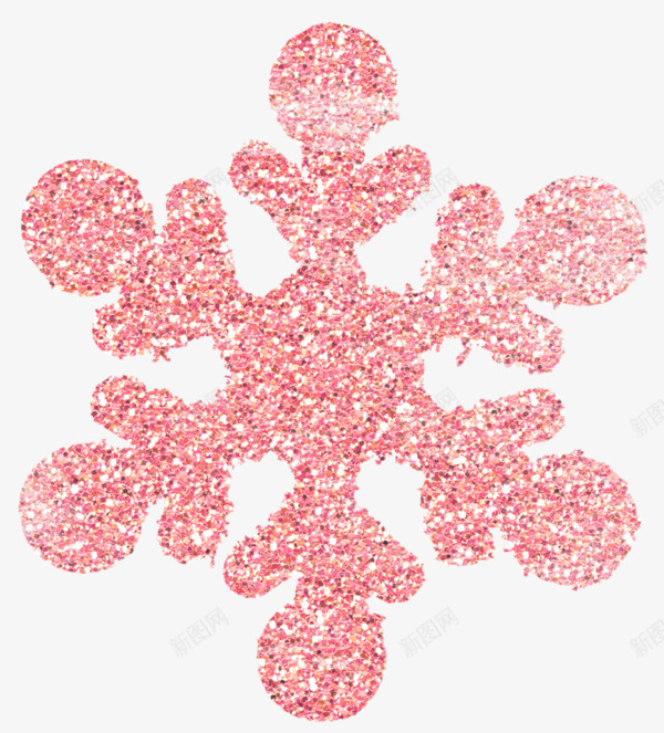 卡通粉色雪花图形png免抠素材_88icon https://88icon.com 亮闪闪 卡通手绘 粉色装饰 雪花
