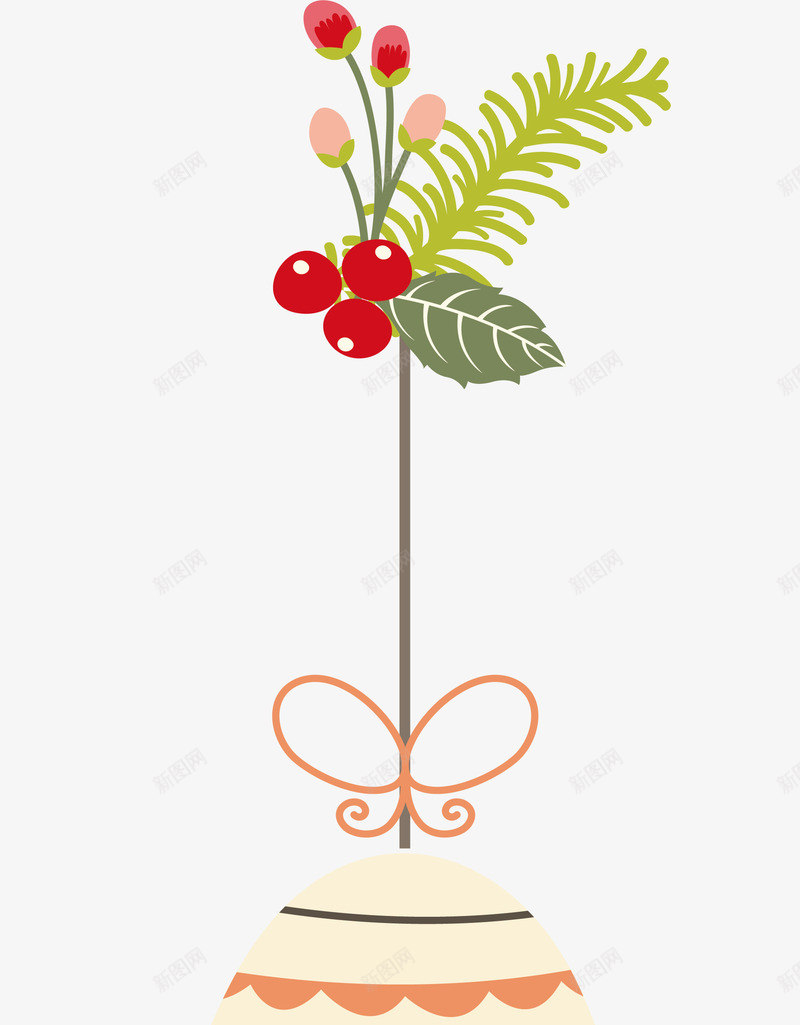 圣诞节清新铃铛挂饰png免抠素材_88icon https://88icon.com 儿童 可爱卡通 圣诞节 手绘插画 矢量图案 铃铛挂饰