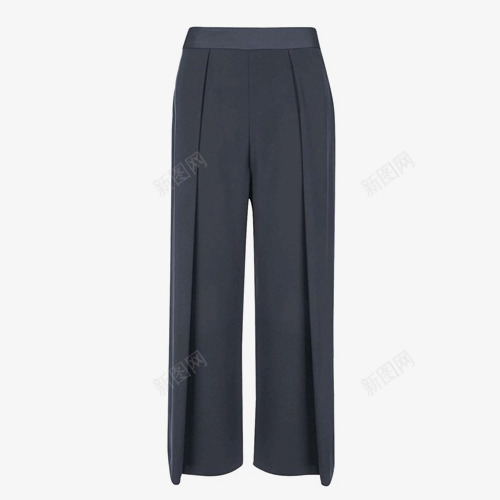 TOPSHOP海军蓝色阔腿褶皱休闲裤png免抠素材_88icon https://88icon.com TOPSHOP ol 裤子 阔腿裤