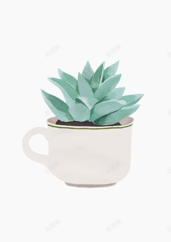 手绘盆栽卡通植物效果png免抠素材_88icon https://88icon.com 卡通 效果 植物 盆栽