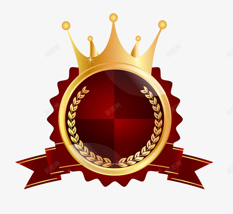 奖牌元素png免抠素材_88icon https://88icon.com 奖牌 皇冠 红色