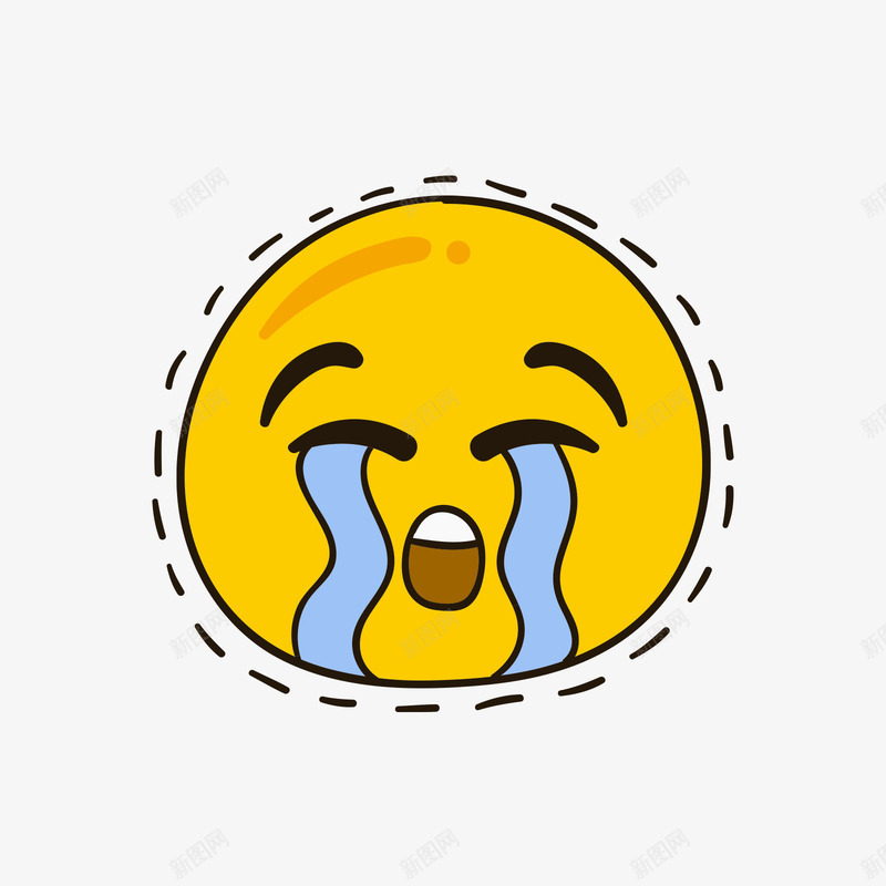 黄色圆形大哭表情矢量图ai免抠素材_88icon https://88icon.com 圆形 大哭 大哭表情 表情 黄色 黄色表情 矢量图