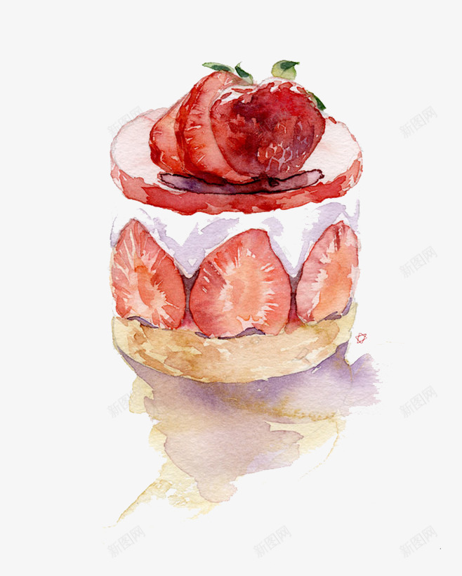 草莓蛋糕png免抠素材_88icon https://88icon.com 手绘 草莓 蛋糕 说过