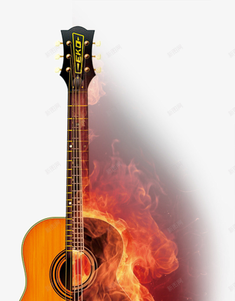 音乐节吉他png免抠素材_88icon https://88icon.com 乐器 创意 吉他 火 热情 燃烧 装饰 音乐 音乐节