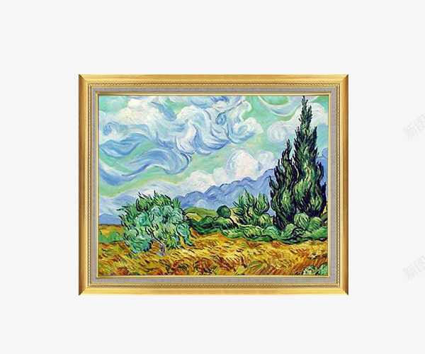 纯手绘风景美式油画png免抠素材_88icon https://88icon.com 手绘风景油画 挂画 油画 美式油画 装饰画