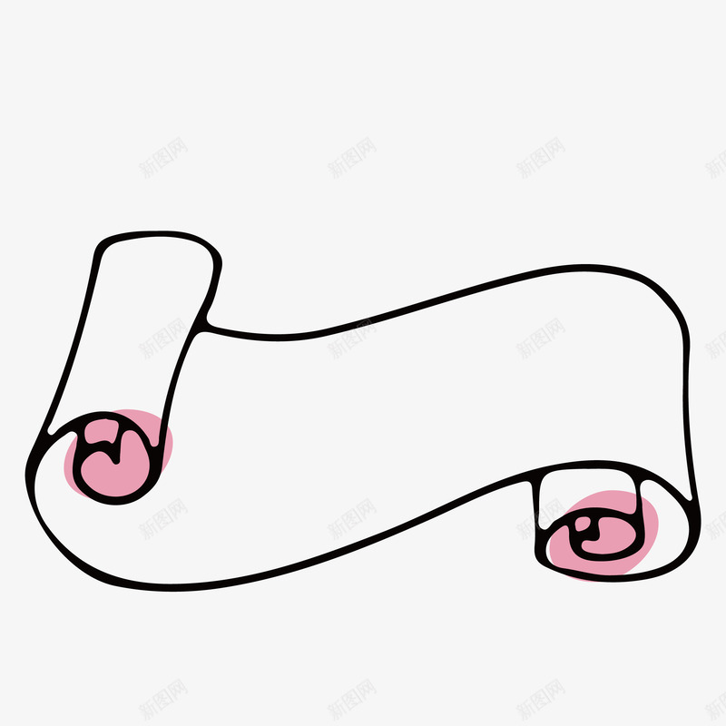 简笔素描纸卷简图png免抠素材_88icon https://88icon.com 书写 折纸 白纸 简图 简笔 素描画 纸卷 纸张