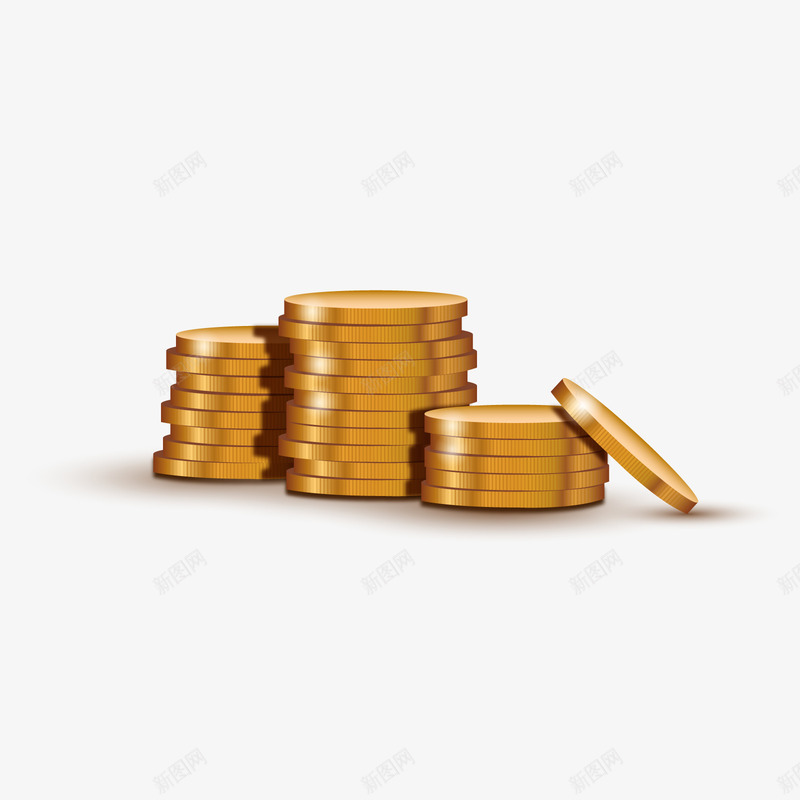 一堆金币矢量图ai免抠素材_88icon https://88icon.com 流通 硬币 装饰 货币 矢量图