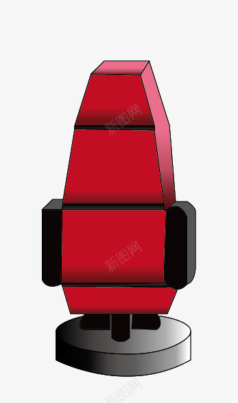 好声音转椅后png免抠素材_88icon https://88icon.com 底座 椅子 红色 转动 黑色