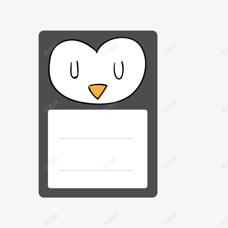 卡通可爱的动物便签png免抠素材_88icon https://88icon.com 企鹅 便签设计 动物 卡通 可爱 纸条设计