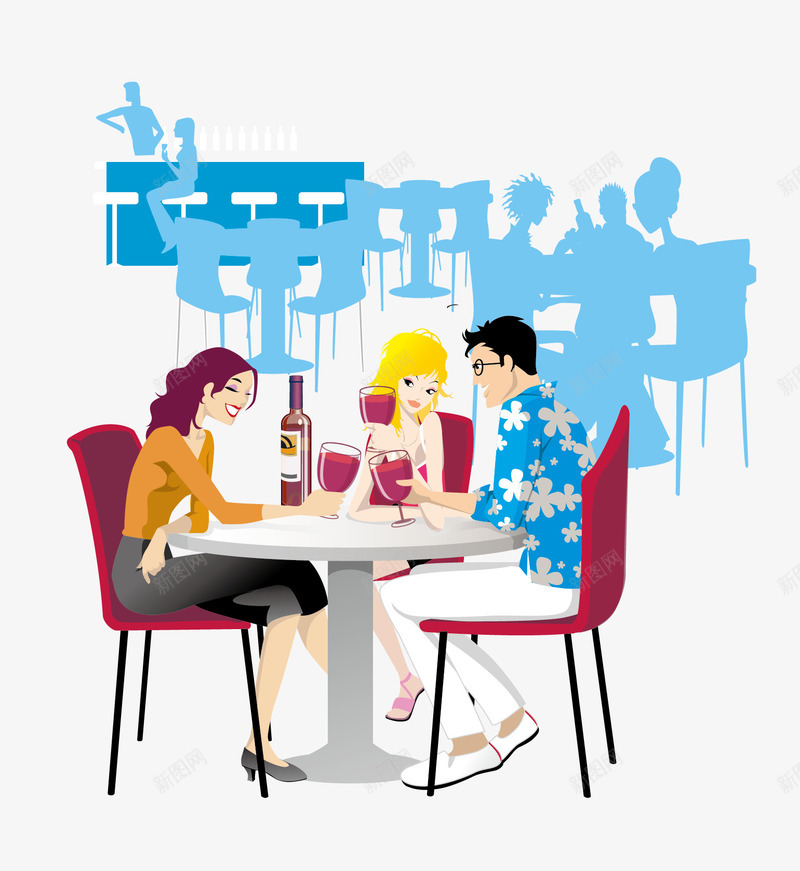 酒吧喝酒的男女png免抠素材_88icon https://88icon.com 吧台 喝红酒的人 桌子 椅子 男女 红酒 聚会 酒 酒吧 酒杯