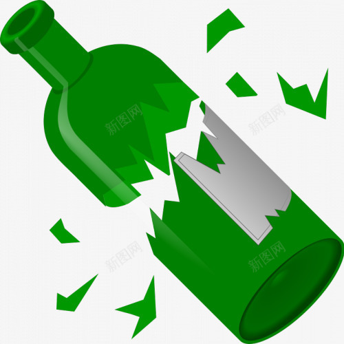 破碎的瓶子酒瓶png免抠素材_88icon https://88icon.com 瓶子 破碎 绿色瓶子 酒瓶