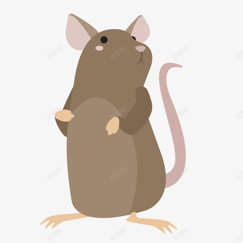 棕色呆萌老鼠矢量图eps免抠素材_88icon https://88icon.com 动物 卡通 呆萌 图案 小清新 扁平化 棕色 简约 老鼠 装饰 鼠类 矢量图