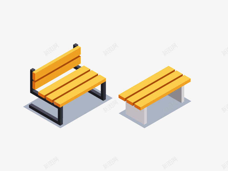 长椅png免抠素材_88icon https://88icon.com 公园椅子 高清