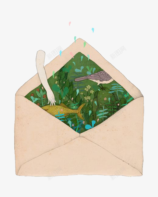 信封png免抠素材_88icon https://88icon.com 信纸 写信 卡通信封 手绘信封