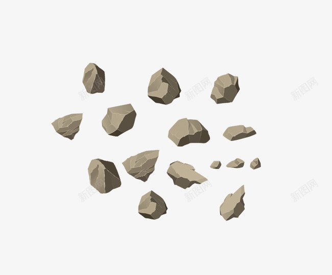 手绘碎石png免抠素材_88icon https://88icon.com 小石块 小石子 小碎石 手绘 漂浮 石块 碎石块 褐色石头
