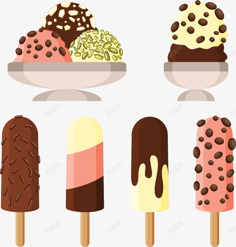 冷饮店冰激凌展示柜png免抠素材_88icon https://88icon.com 冰激凌 冰激凌柜台 冷饮店 矢量素材