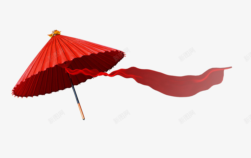 雨伞png免抠素材_88icon https://88icon.com 漂浮 红绸 绸缎 雨伞