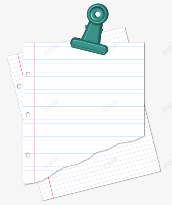 绿色夹子便签纸png免抠素材_88icon https://88icon.com 便签 夹子 绿色