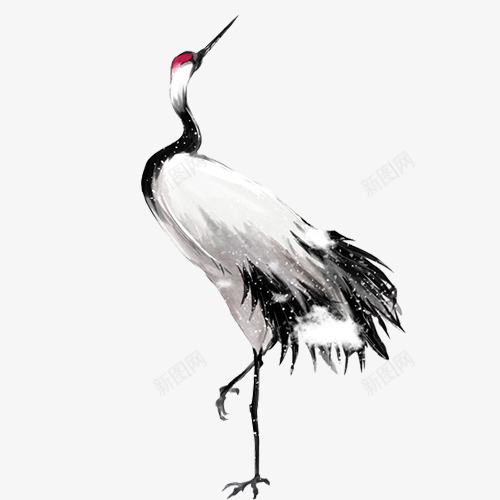手绘白鹭png免抠素材_88icon https://88icon.com 单脚白鹭 手绘白鹭 白鹭图片素材 白鹭素材