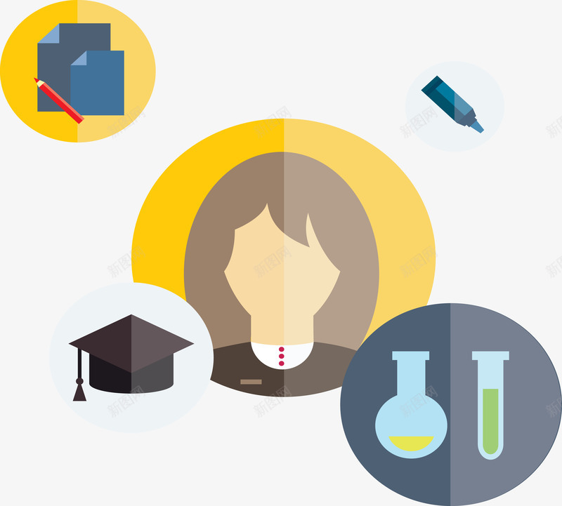 化学学院课程表png免抠素材_88icon https://88icon.com ppt人物标签 扁平创意图 步骤目录