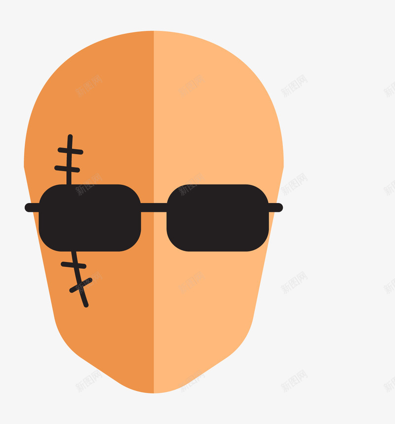 黑社会大佬面具png免抠素材_88icon https://88icon.com 大佬 手绘 素材 面具 黑社会
