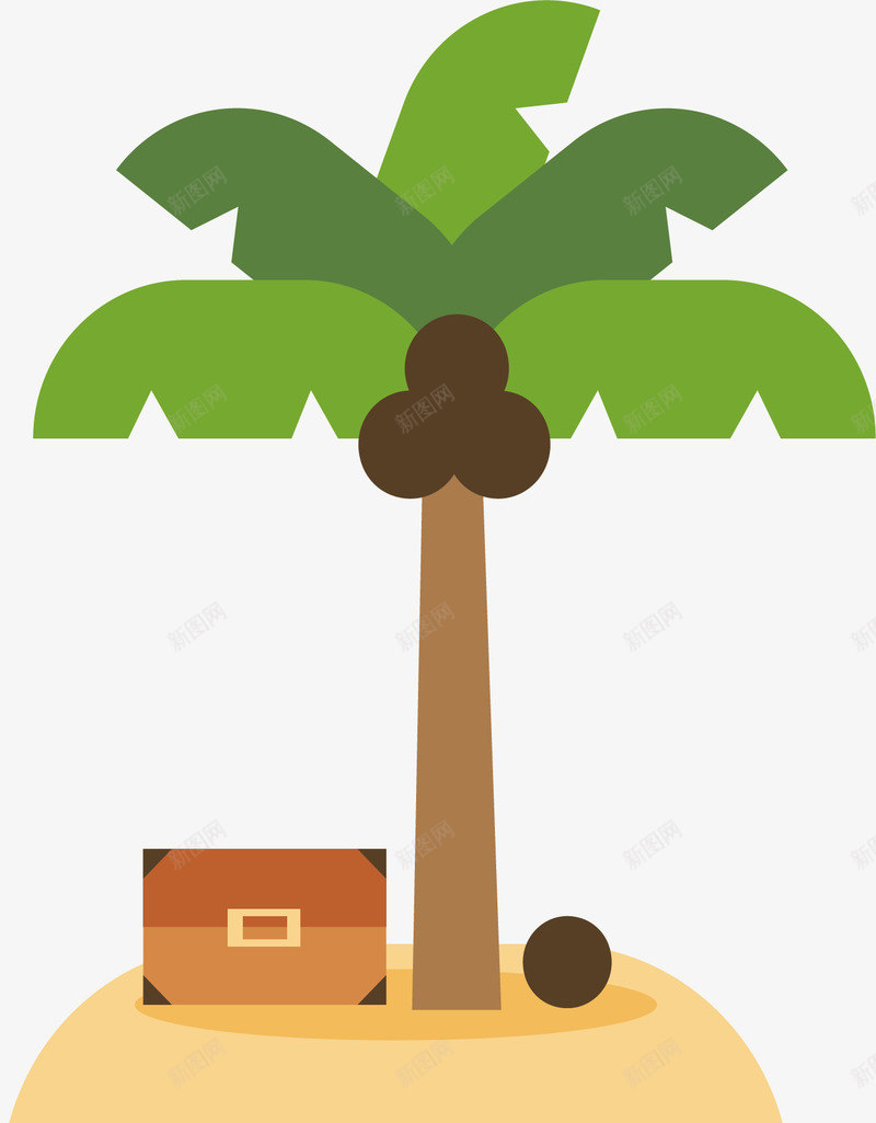 海岛椰子树png免抠素材_88icon https://88icon.com 冒险岛 宝藏 椰子树 海岛