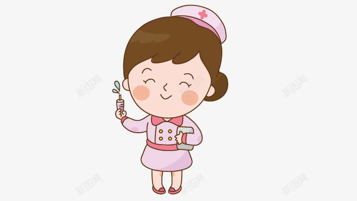 创意扁平风格卡通女护士png免抠素材_88icon https://88icon.com 创意 卡通 扁平 护士 风格