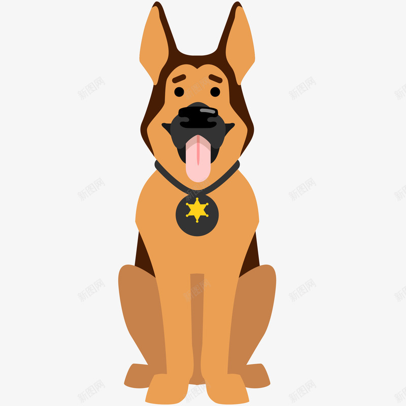 警犬矢量图ai免抠素材_88icon https://88icon.com 军犬 卡通狗狗 小狼狗 忠实 忠犬 狗 狼狗 矢量图 矢量警犬免抠PNG 警犬