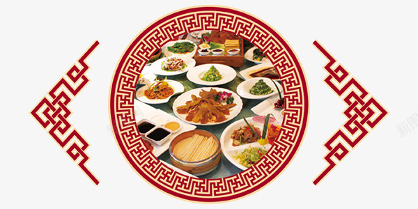 红色年夜饭元素png免抠素材_88icon https://88icon.com 中国风 元素 团圆饭 年夜饭 红色