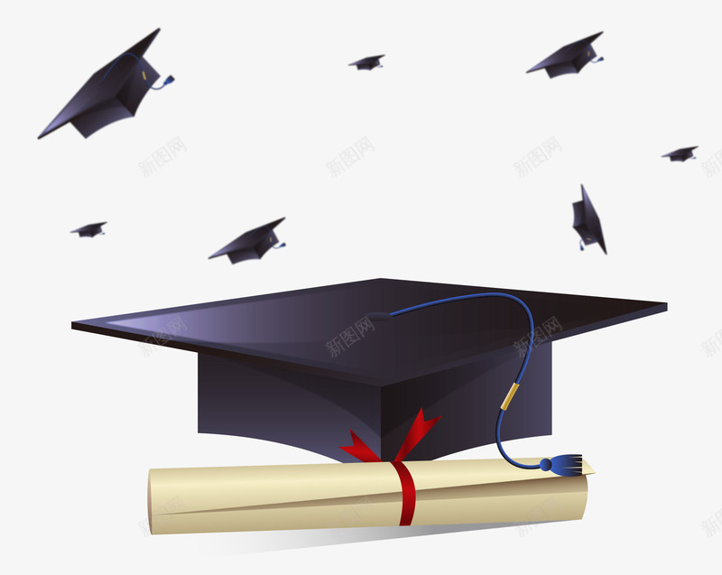 飞舞的学士帽png免抠素材_88icon https://88icon.com 学士帽 毕业典礼 毕业啦 毕业季 矢量素材