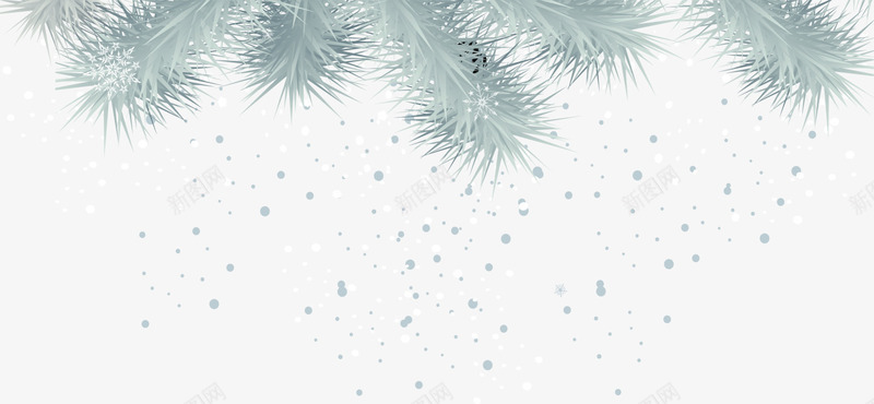 圣诞节冬日松枝雪花png免抠素材_88icon https://88icon.com Christma Christmas Merry 圣诞快乐 圣诞节 松枝 落雪 装饰图案 雪花