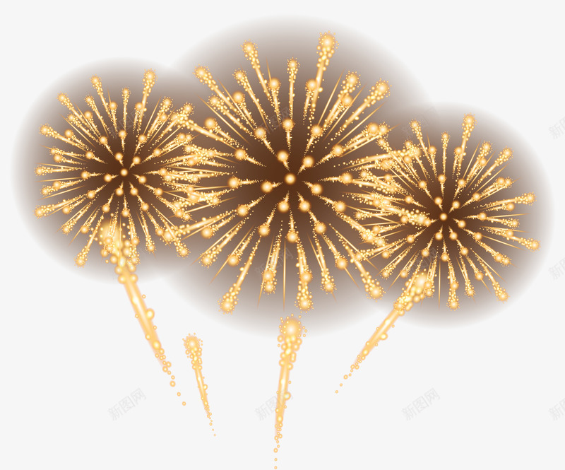 金色闪耀春节烟花png免抠素材_88icon https://88icon.com 新年烟花 春节礼花 烟花 节庆烟花 金色闪耀烟花