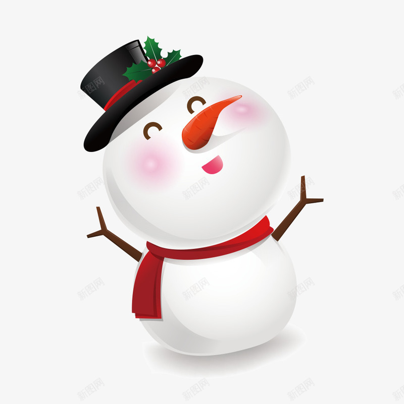 圣诞节雪人矢量图ai免抠素材_88icon https://88icon.com 圣诞节 圣诞节png 圣诞节免费 圣诞节免费图片 圣诞节装饰 矢量素材 雪人 矢量图