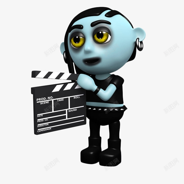 卡通朋克风男人拿着场记牌png免抠素材_88icon https://88icon.com 卡通男人 哥特风 场记板 场记牌 庞克风 拍摄 朋克 电影 电影业 胶卷