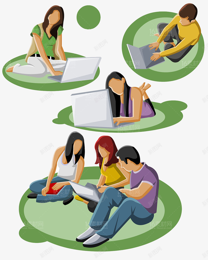 卡通商务人士矢量图eps免抠素材_88icon https://88icon.com 动作 商务女士 男人 职业女性 职业男性 矢量图
