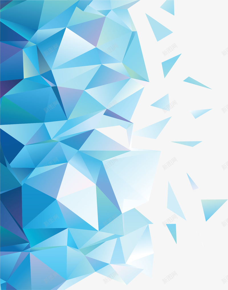 蓝色漂浮几何花纹矢量图ai免抠素材_88icon https://88icon.com 几何花纹 漂浮几何花纹 矢量png 蓝色三角 蓝色几何 蓝色花纹 矢量图