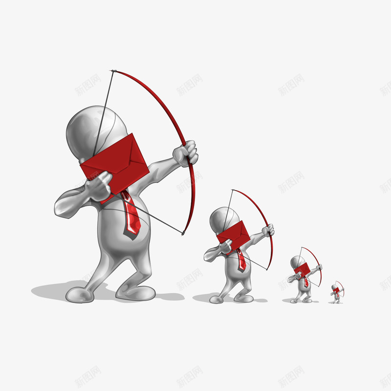 商务射箭小人png免抠素材_88icon https://88icon.com 信封 商务 射箭 小人